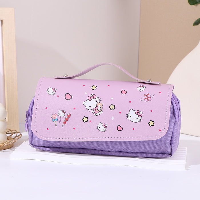 Wholesale Large Capacity Stationery Student Double-Layer Pencil Bags