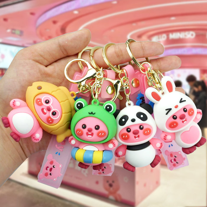 Wholesale Rubber Cartoon Doll Keychain JDC-KC-Yexiang015