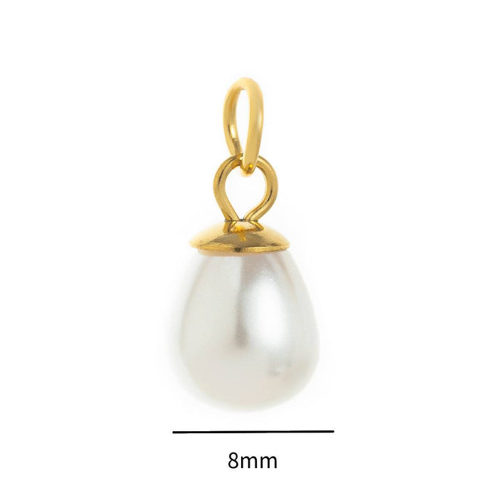 Wholesale Stainless Steel Furnace Vacuum Electroplating Jewelry Gold Pendant Beach Style Zircon Keychain Pendant