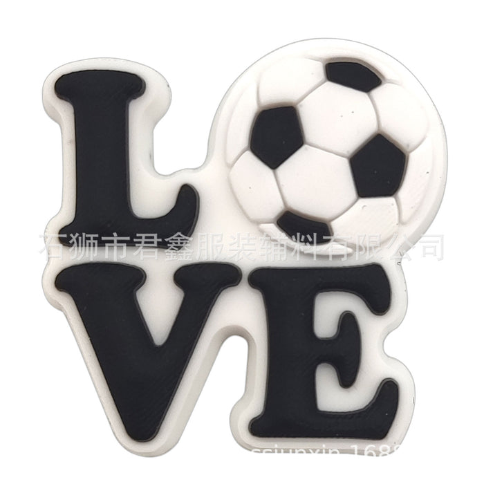 Wholesale 50pcs Football team standard Jersey Shoes Charms