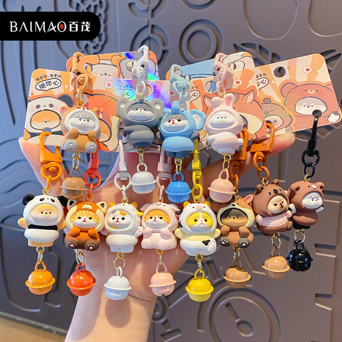 Wholesale Stylish Resin Cute Pet Headgear Series Pendant Phone Chain Keychain Charm Gift