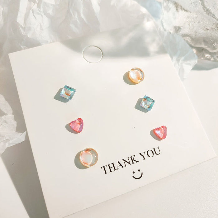 Wholesale Silver needle earrings, versatile daily earrings, peach heart earrings