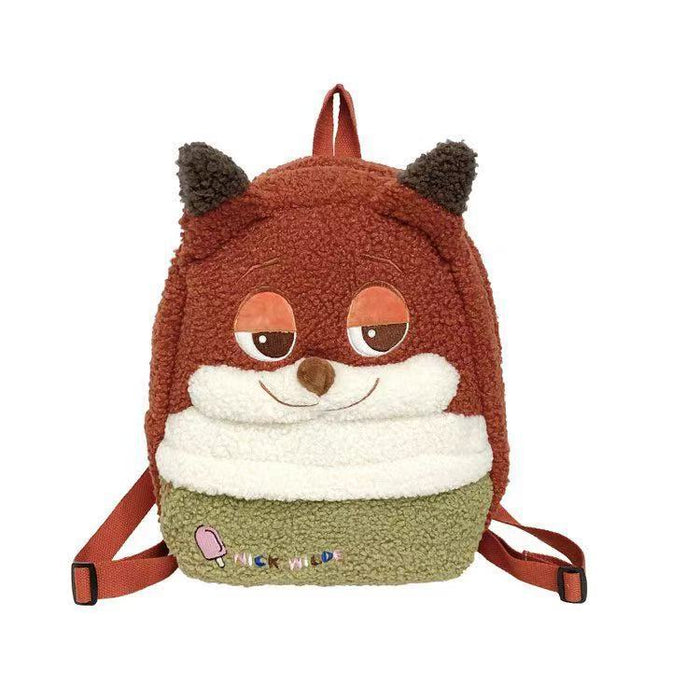 Wholesale Cartoon Fox Rabbit Plush Backpack Bags Large Capacity