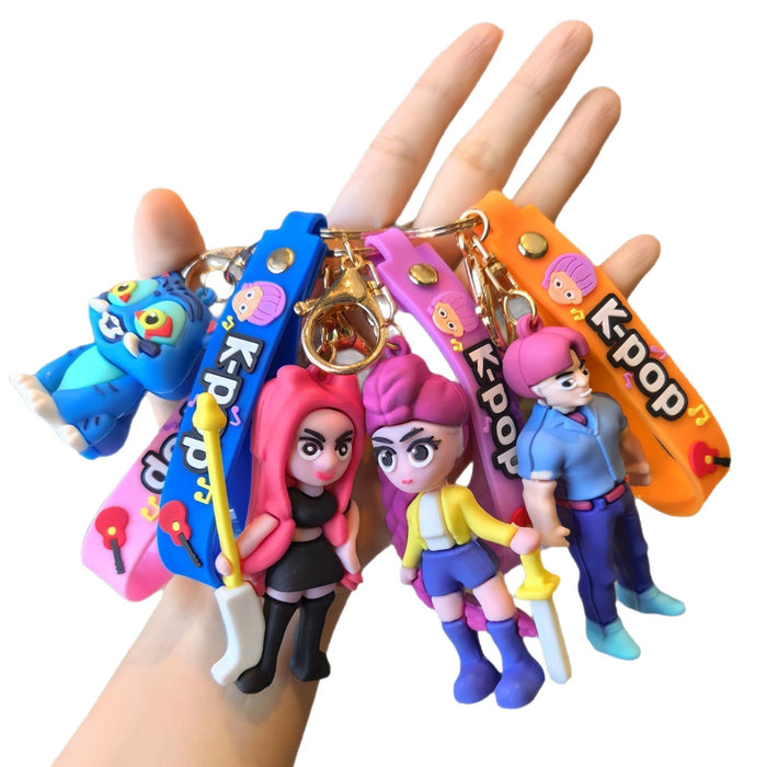 Wholesale K-POP keychain PVC soft plastic doll anime pendant