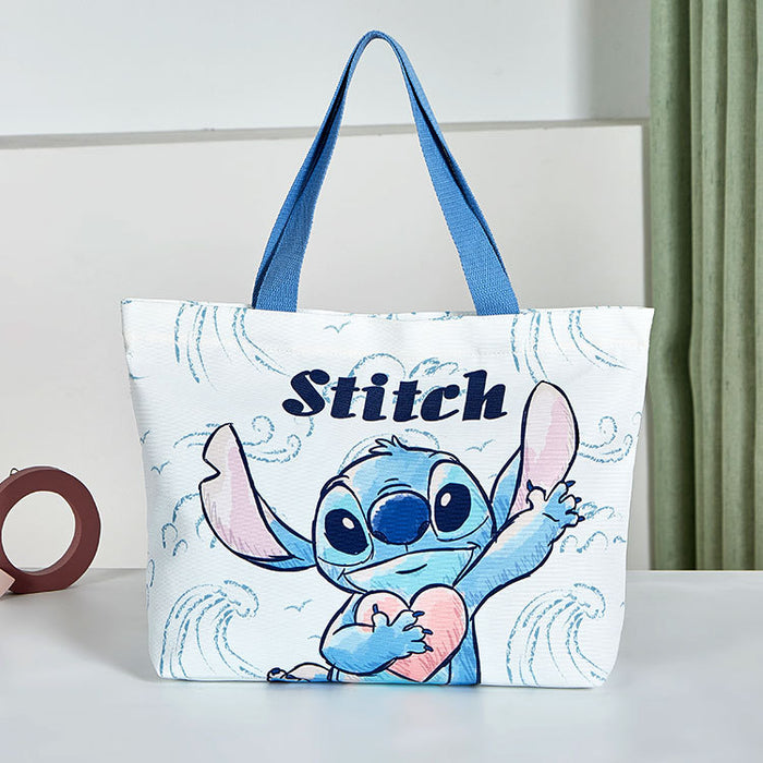 Wholesale Cartoon Canvas Bag Large Capacity Zippered Canvas Tote Bag Bear Cute Student Shoulder Bag