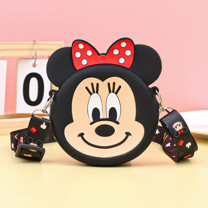 Wholesale Cartoon Silicone Zip Coin Purse for Kids Cute Crossbody Bag for Earphones MOQ≥5