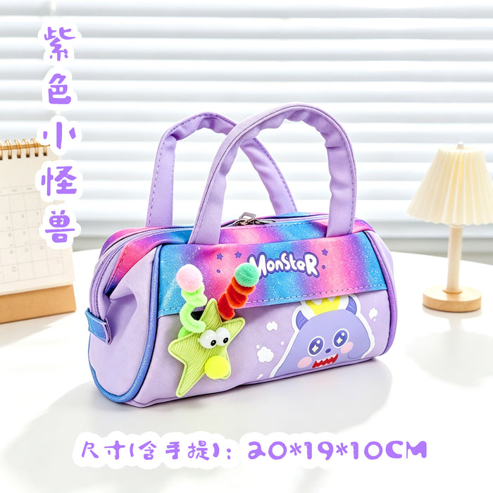 Wholesale PU Cute Gradient Monster Pencil Case Fashion Accessory for Gift Boutique