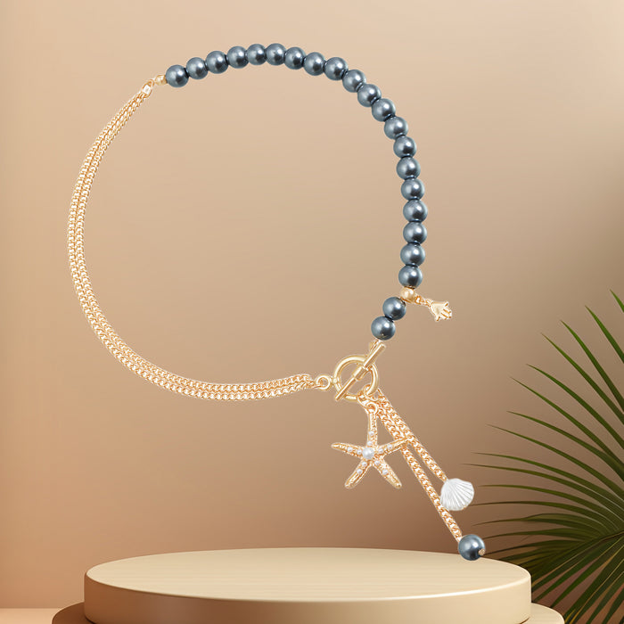 Wholesale Pendant imitation pearl necklace bead collarbone chain bracelet