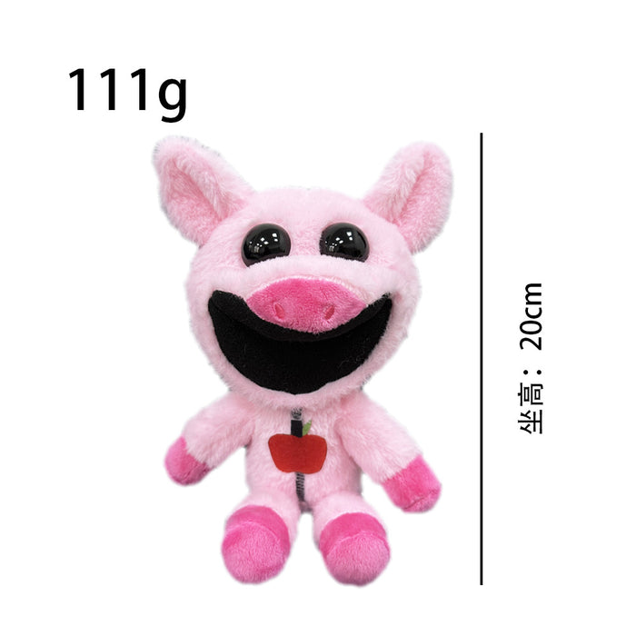 Wholesale Horror smile animal series doll pink pig plush toy