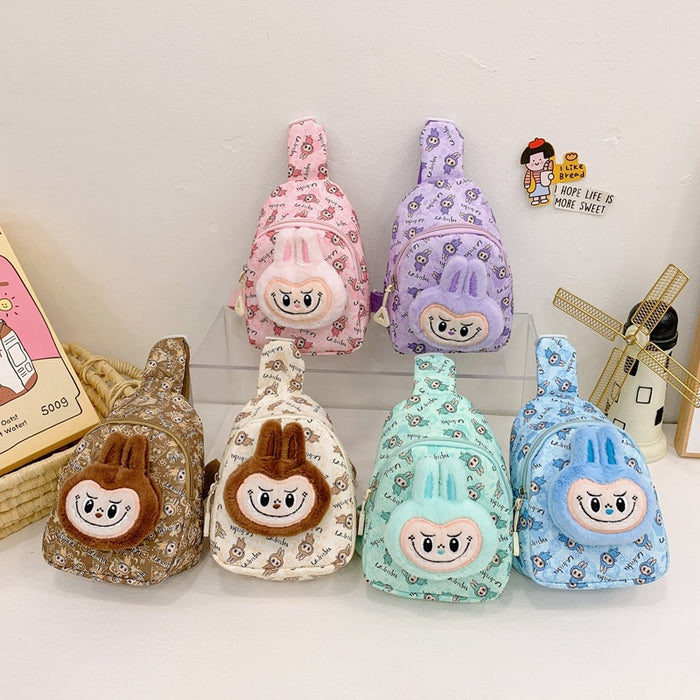 Wholesale children's chest bag cute plush shoulder bag cartoon doll lightweight crossbody bag