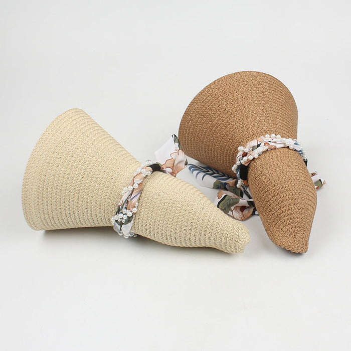 Streamer imprimé en gros chapeau de paille de paille JDC-FH-JSYP001