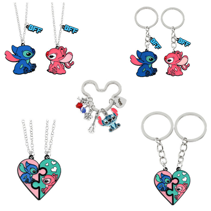 Wholesale Anime Halloween Stitch Keychain Alloy Pendant Fashion Cartoon Accessories Ornaments JDC-KC-BS005