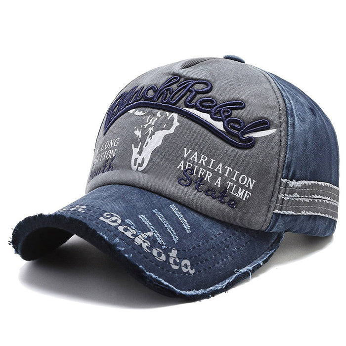 Wholesale Vintage Embroidered Letter Washed Distressed Baseball Cap