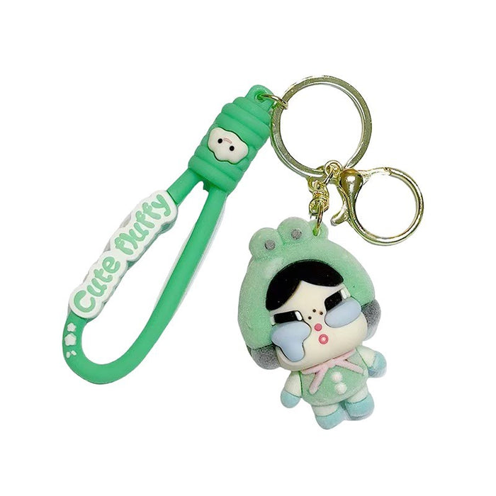 Wholesale  doll key chain tears doll doll bag pendant car key chain trend flocking pendant