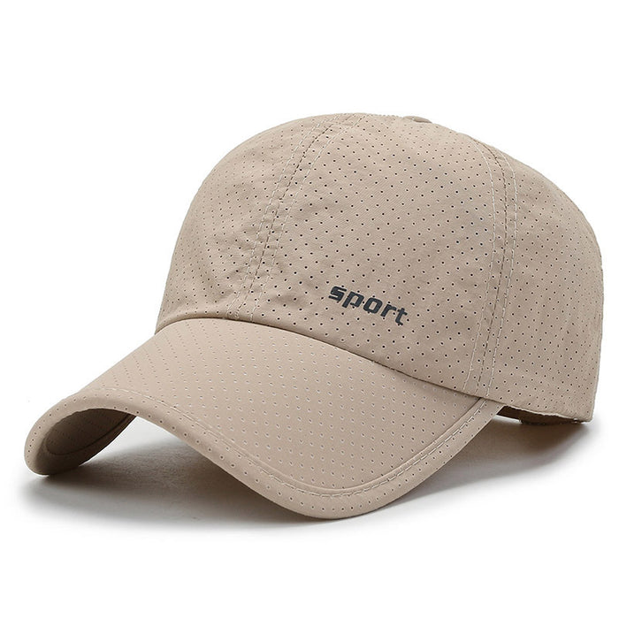 Wholesale Lightweight and quick drying perforated duckbill cap for outdoor sun protection, casual fishing cap, baseball cap