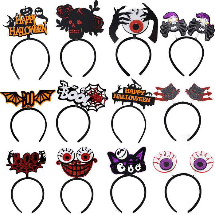 Wholesale Headband With  Bat And Pumpkin Decor Chic Party Prop Hair Accessory