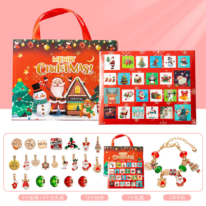 Wholesale Christmas DIY Bracelet Blind Box Gold 31 Grid Advent Calendar Jewelry Accessory Gift