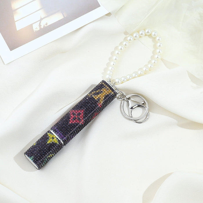 Wholesale Plastic Diamond 10ML Perfume Bottle Keychain JDC-KC-ZY028