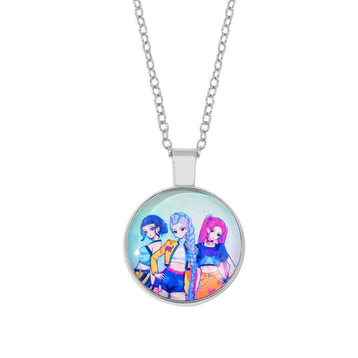 Wholesale Kpop Time Gem Heart Necklace