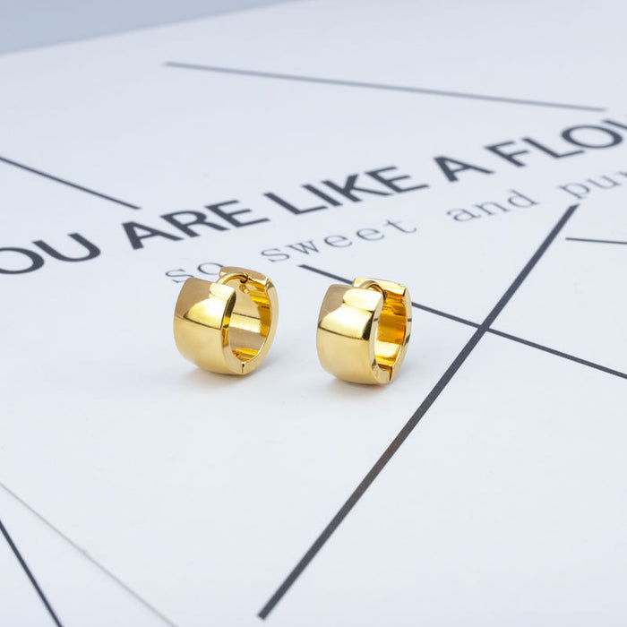 Wholesale Fashionable smooth titanium steel earrings and stainless steel accessories