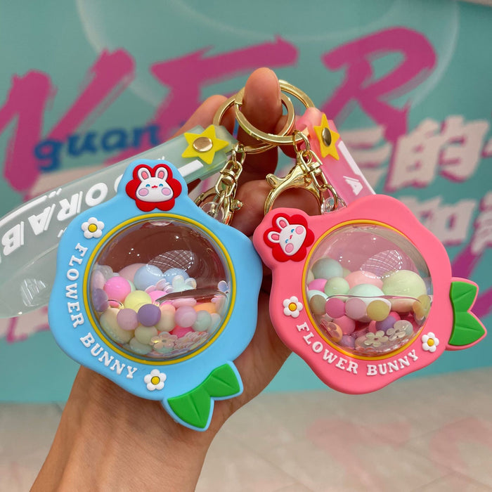 Wholesale Acrylic oiled peach keychain couple bag pendant car keychain pendant small gift