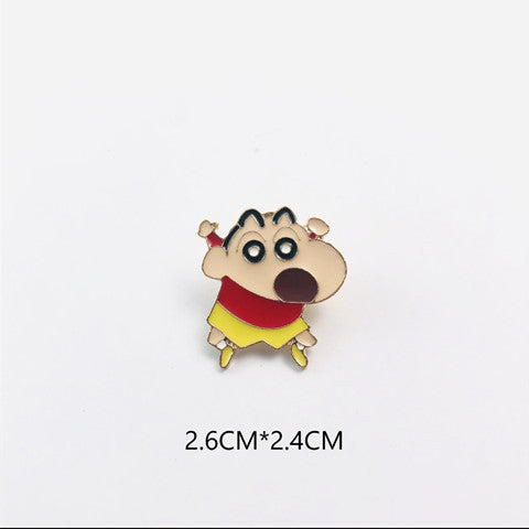 Wholesale Brooch, alloy badge, cute couple accessories, anti glare women's accessories around the perimeter