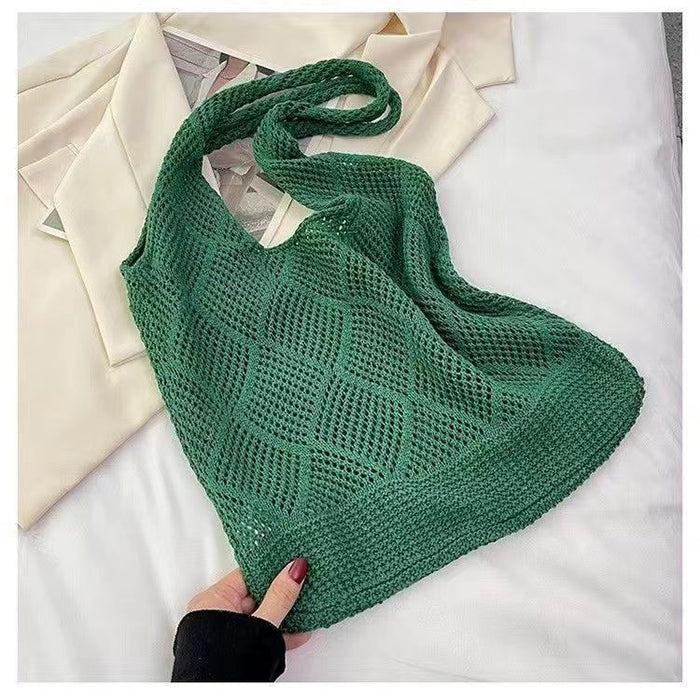 Wholesale Knitted Bag Women's Retro Hand-woven Wool Bag