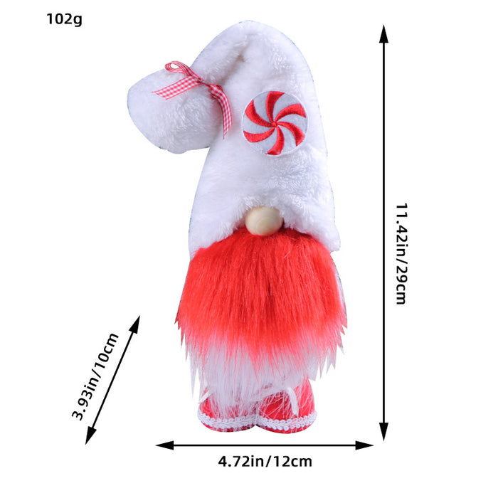 Wholesale Christmas Candy Faceless Old Man Decoration Creative Rudolph Standing Doll Window Doll Decoration