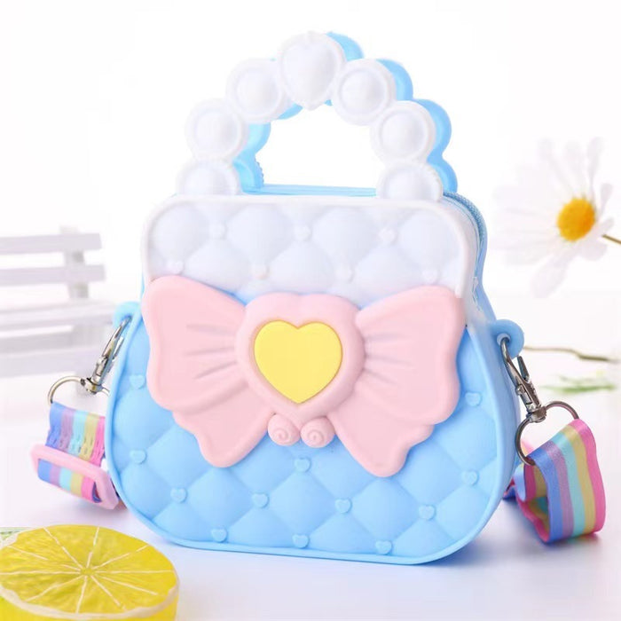 Wholesale Cute Bow Silicone Children' s Crossbody Purse Fashion Accessory Gift