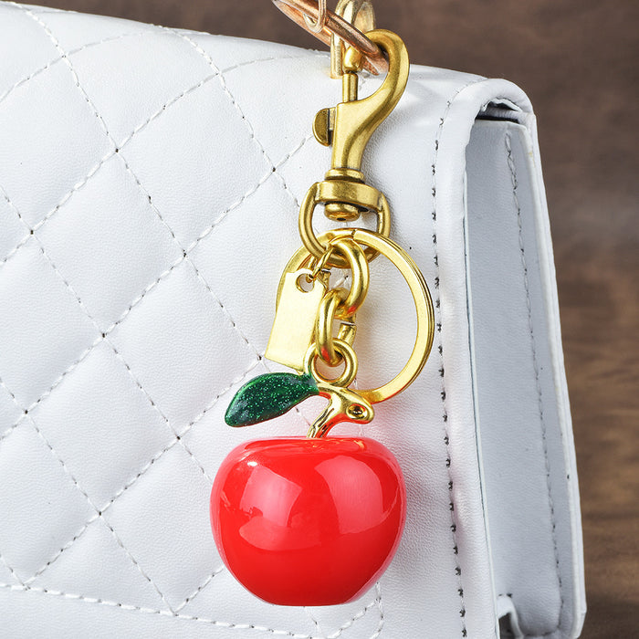 Wholesale fruit key buckle bag fashion apple pendant key ring personality accessories
