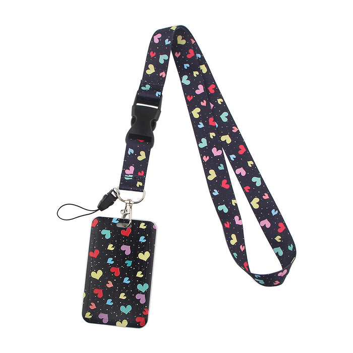 Wholesale Heart-shaped phone strap and hard case card holder Lanyard Keychain