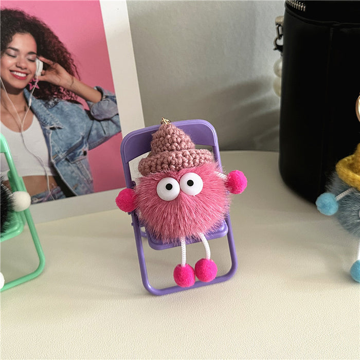 Wholesale Cute Little Briquettes Cartoon Car Keychain Plush Doll Doll Bag Pendant Accessories Gift