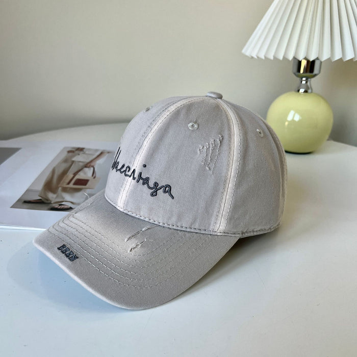 Wholesale New versatile baseball cap with enlarged and deepened high-end feel, perforated soft top duckbill cap, thin design