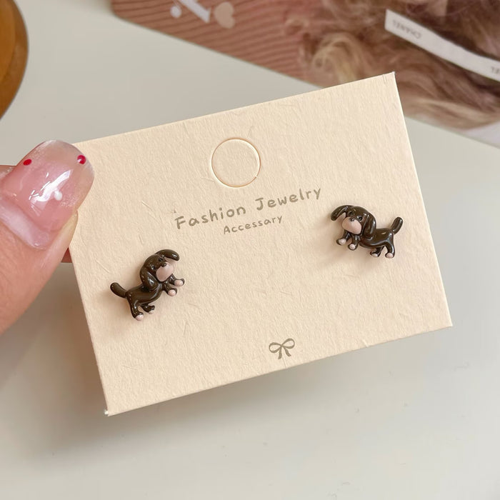 Wholesale Cartoon cute earrings with silver needles, niche and exquisite personalized earrings