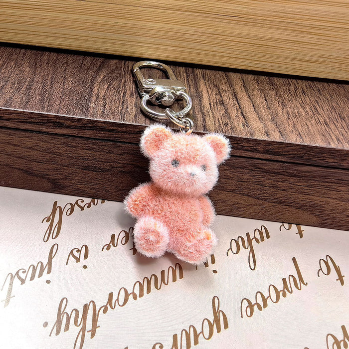 Wholesale Plush 3D Rabbit Penguin Bear Goat Animal Ornament Pendant DIY Cute Plush Earrings Keychain Accessories