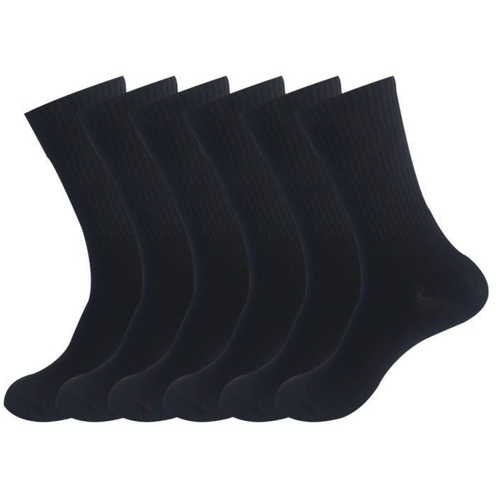 Wholesale High elastic calf socks, running sports socks, plus size solid color mid tube socks