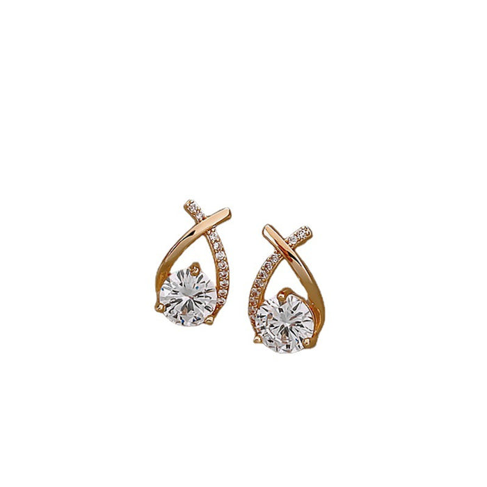 Wholesale Geometric Diamond Pearl Earrings JDC-ES-XuF126