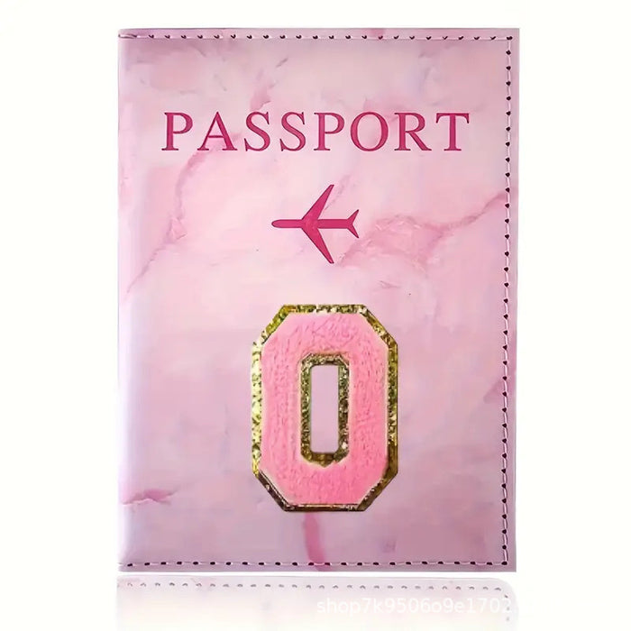 Wholesale Trendy Monogram Passport Cover Initial PU Leather Travel Wallet Unisex Boutique Card Holder