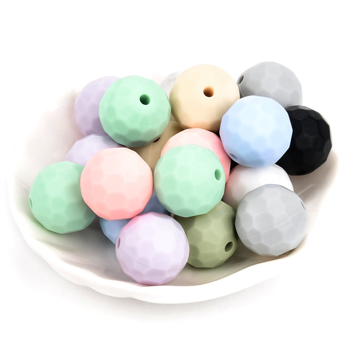 Wholesale 2pcs Silicone 12mm/15mm Macaron Round Skewer Beads JDC-BDS-Siluoxi008