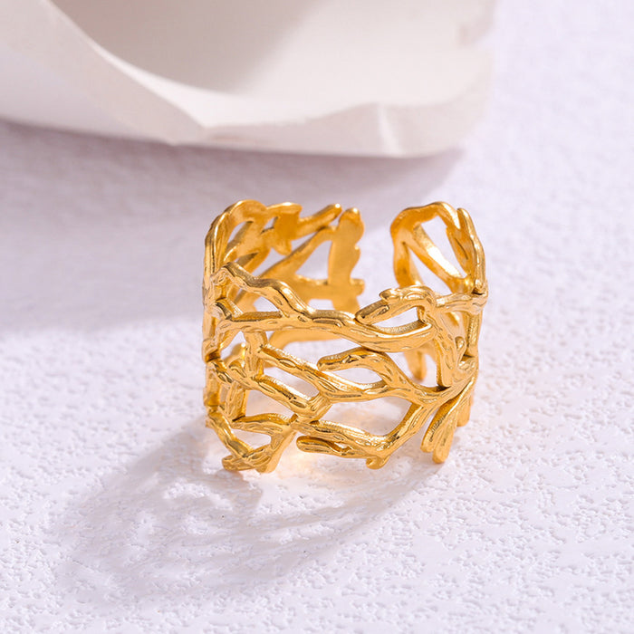 Wholesale Irregular ring/ hand jewelry design openwork ring