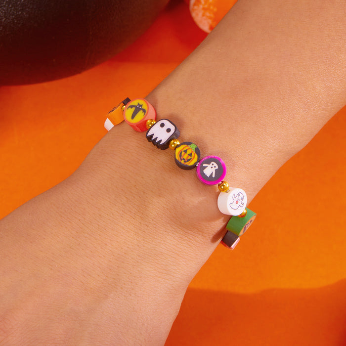 Wholesale  Pumpkin Ghost Cat Pumpkin Skull Contrasting Color Soft y Bracelet