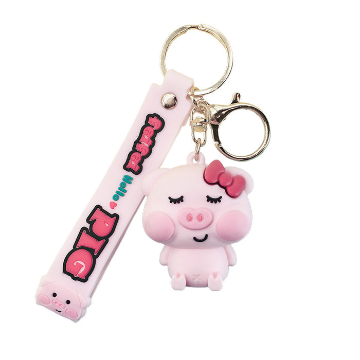 Wholesale Cartoon Cute Pig Keychains JDC-KC-MRan008