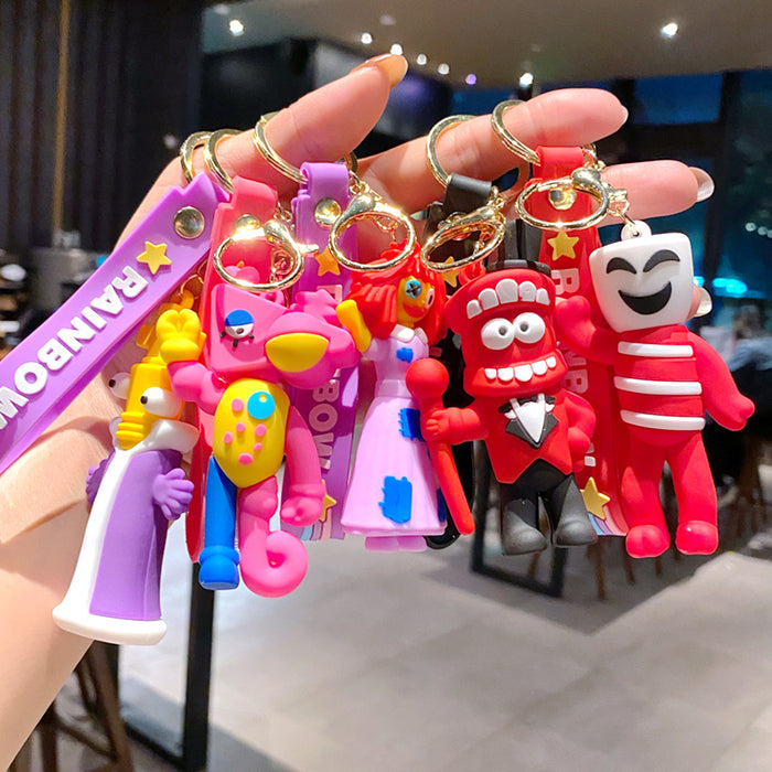 Wholesale Cartoon Digital Circus Keychain Pendant Clown Doll Accessories Couple Bag Key Chain Small Gift