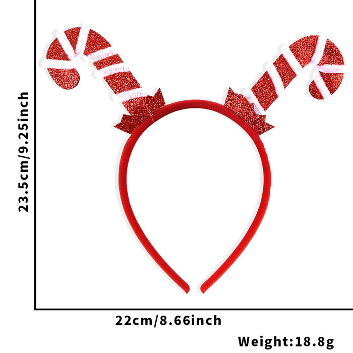 Wholesale Plastic Bow Deer Antler Head Buckle Christmas Tree Snowman Christmas Headband JDC-HD-ZHHAO002