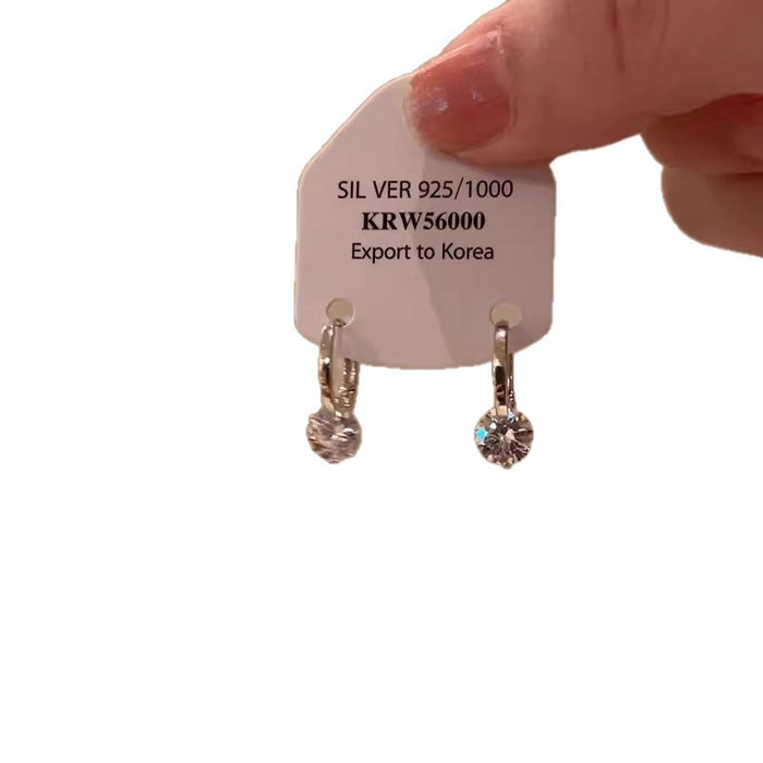 Wholesale Light Luxury Exquisite Zircon Pendant Earrings