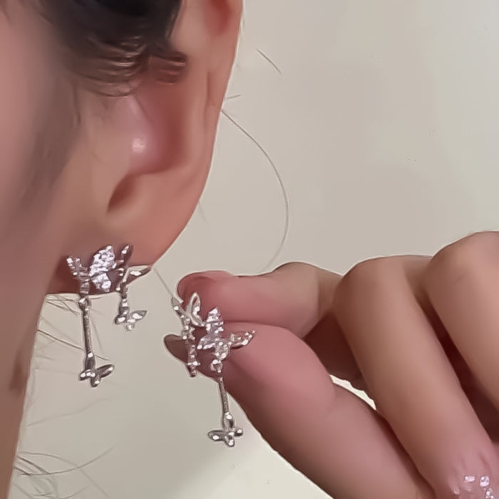 Wholesale Zircon Bow Knot Stud Earrings