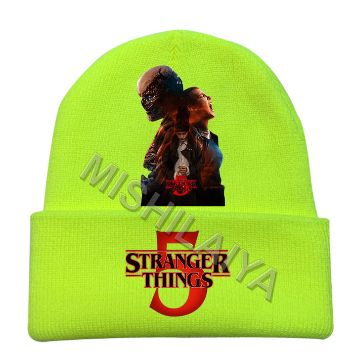 Wholesale Fashionable printed knitted hats outdoor warm hats