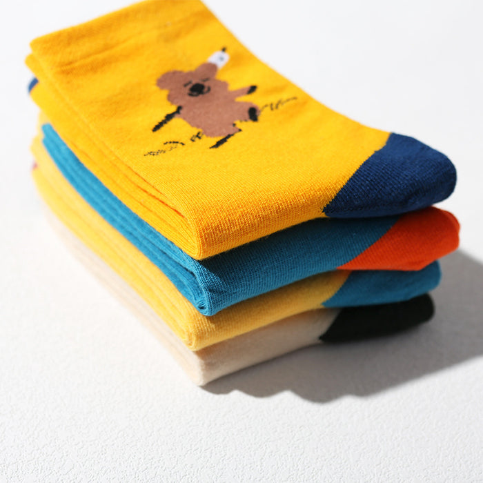 Wholesale Socks cotton tube new cartoon versatile cute cotton socks