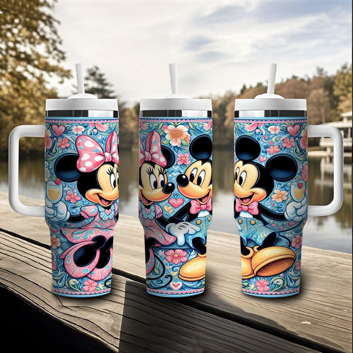 Wholesale Tumbler Cute Cartoon Pattern 40OZ Stainless Steel Car Ice Bullies Cup