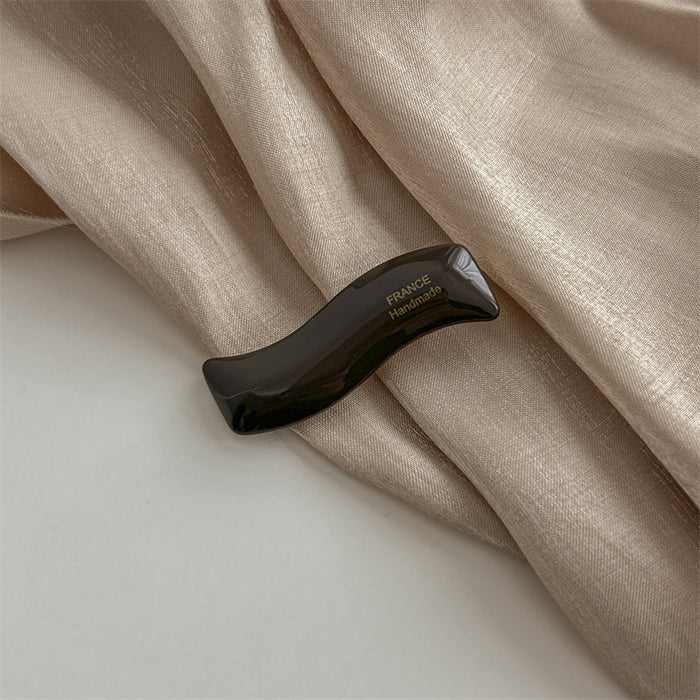 Wholesale New letter wave hair clip with side clip and duckbill clip for high-end temperament hair clip headwear